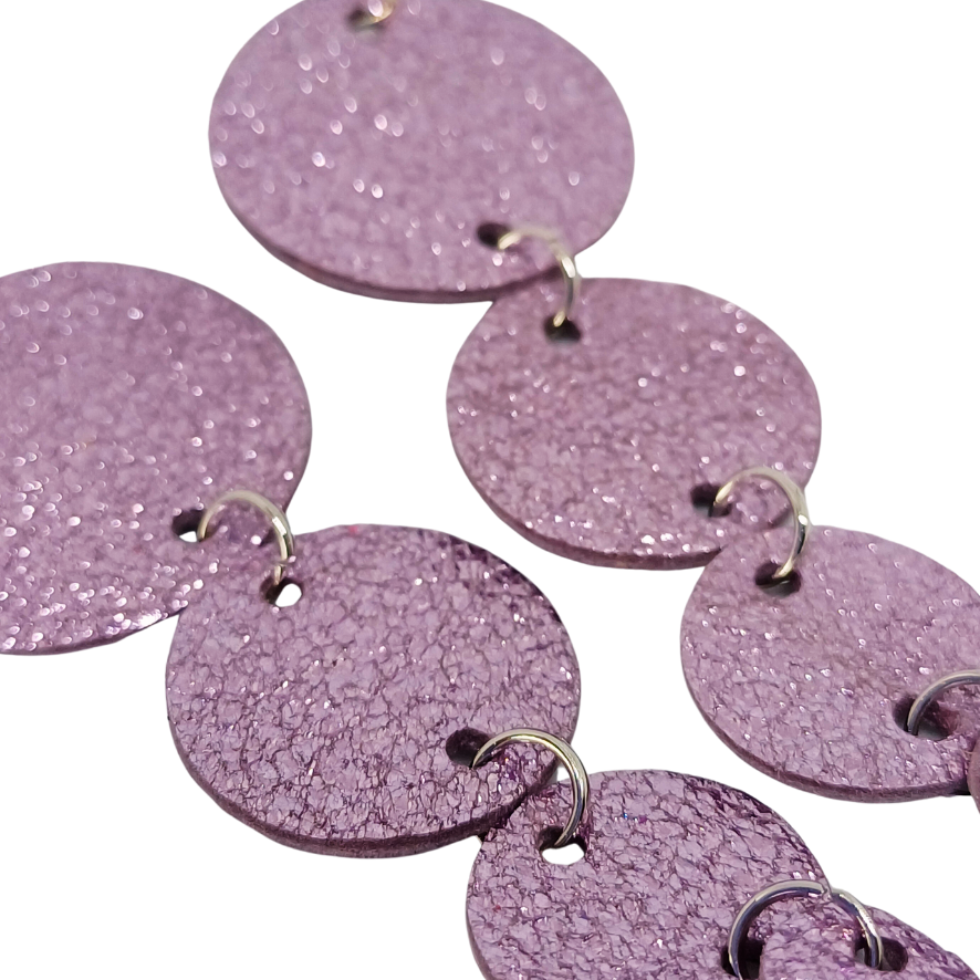 Join the Dots Earrings | Metallic Soft Pink