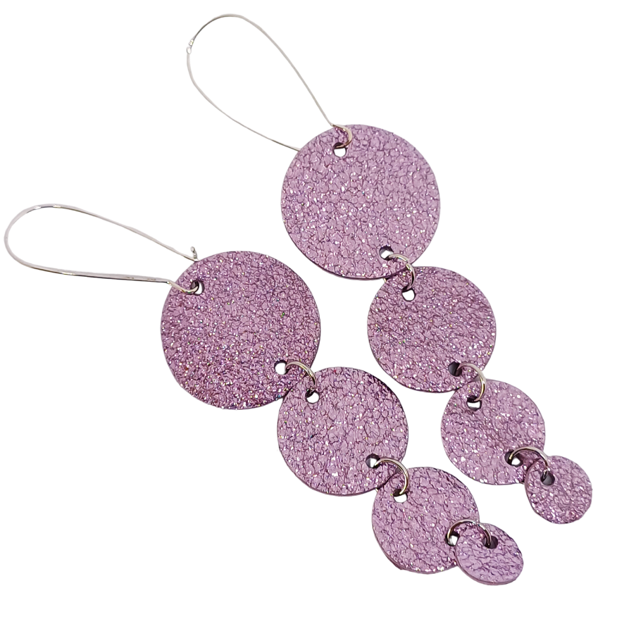 Join the Dots Earrings | Metallic Soft Pink