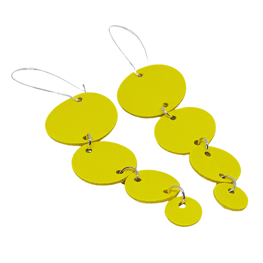 Join the Dots Earrings | Bright Yellow