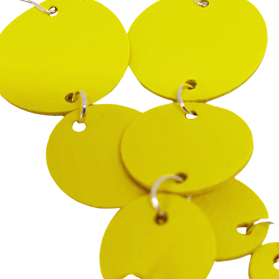 Join the Dots Earrings | Bright Yellow