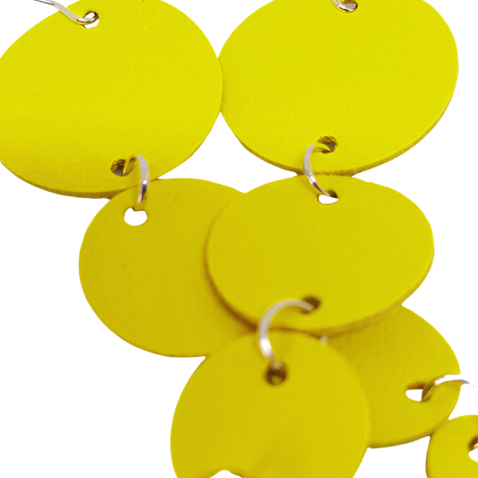 Join the Dots Earrings | Bright Yellow