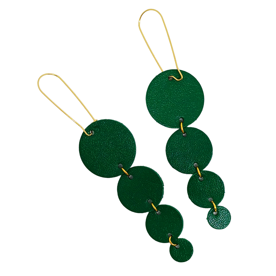 Join the Dots Earrings | Limerick Green