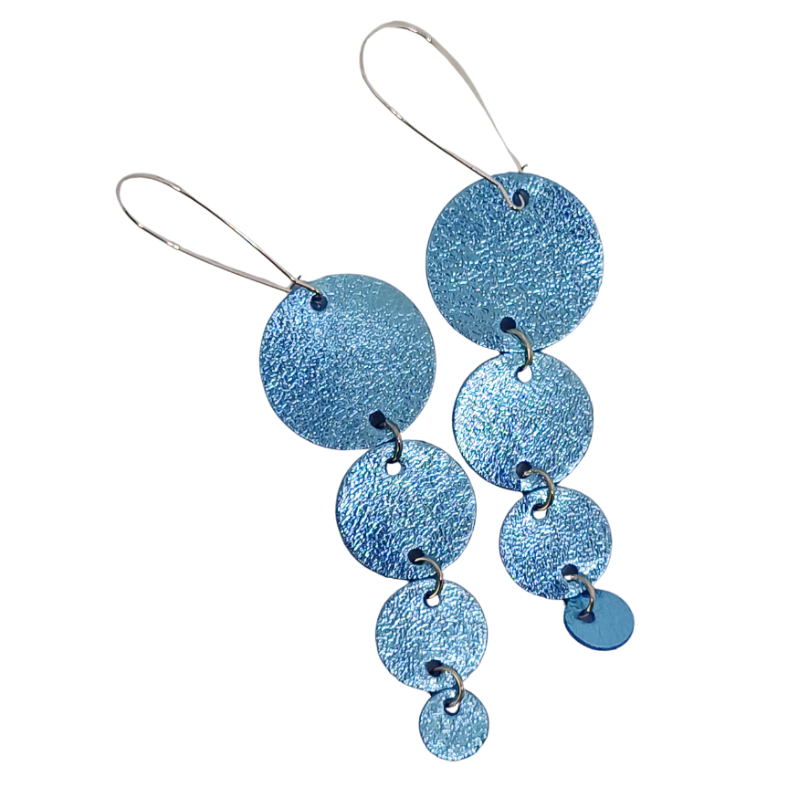 Join the Dots Earrings | Metallic Turquoise