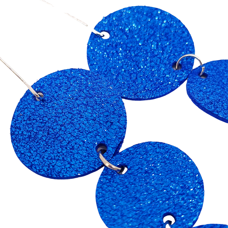 Join the Dots Earrings | Metallic Blue