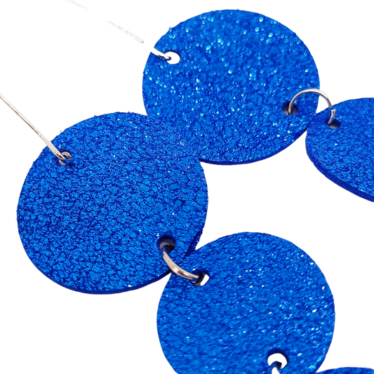 Join the Dots Earrings | Metallic Blue