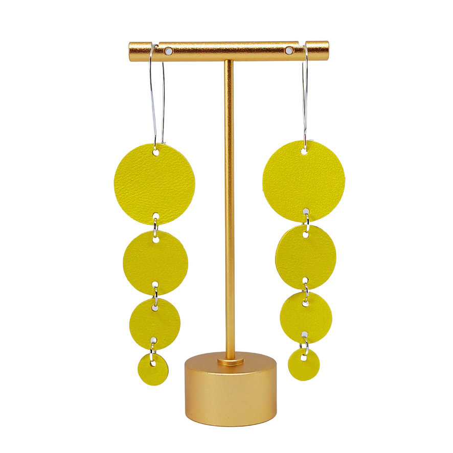 Join the Dots Earrings | Bright Yellow