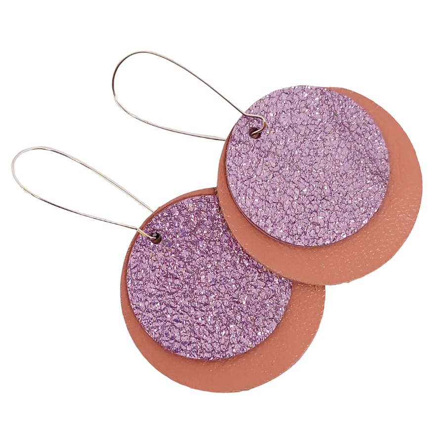 Full Circle Earrings | Blush & Metallic Pink