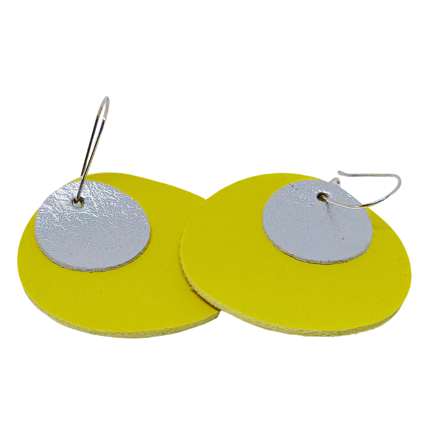 Full Circle Earrings | Yellow & Silver