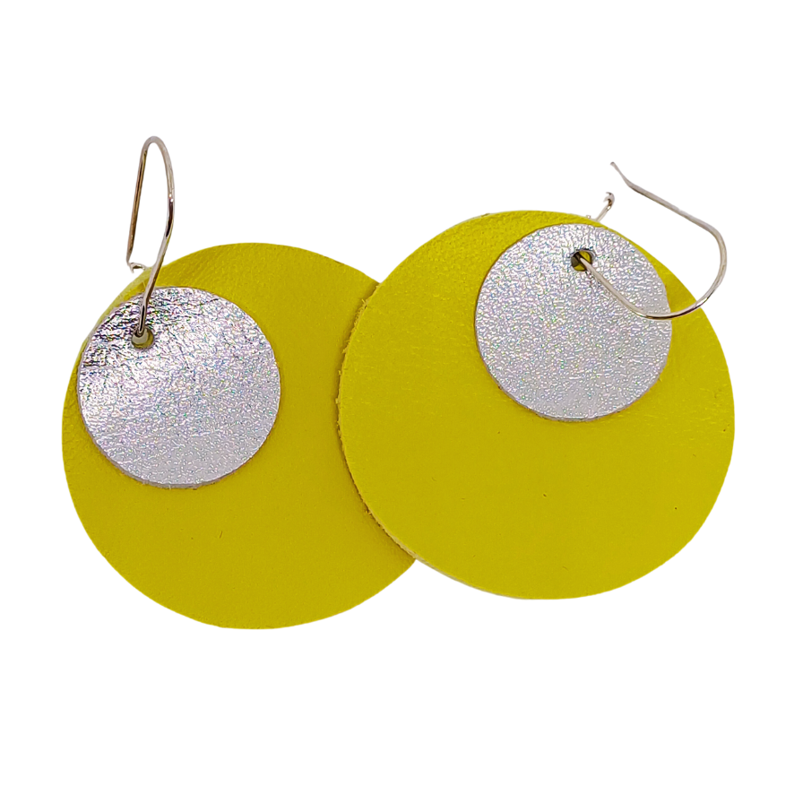 Full Circle Earrings | Yellow & Silver